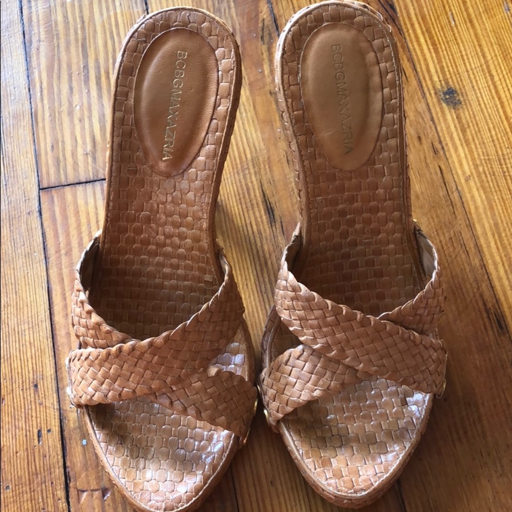 Tan leather BCBG heels size 6